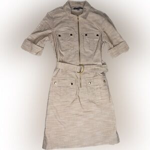 Sharagano Beige Midi Dress